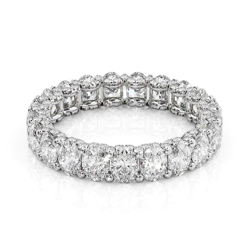 Oval U Pave Prong Eternity