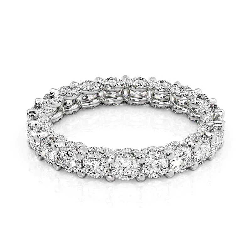 Round U Pave Prong Eternity