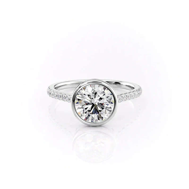 The Pave Charlotte Set Moissanite With A 4.0 Carat