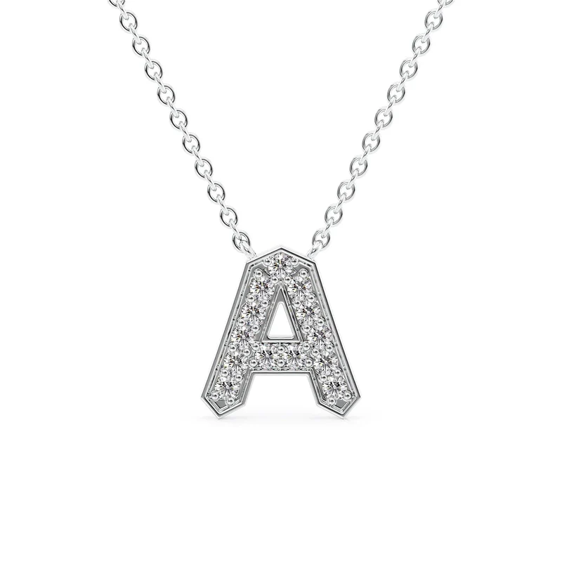 Initial Diamond Pendant