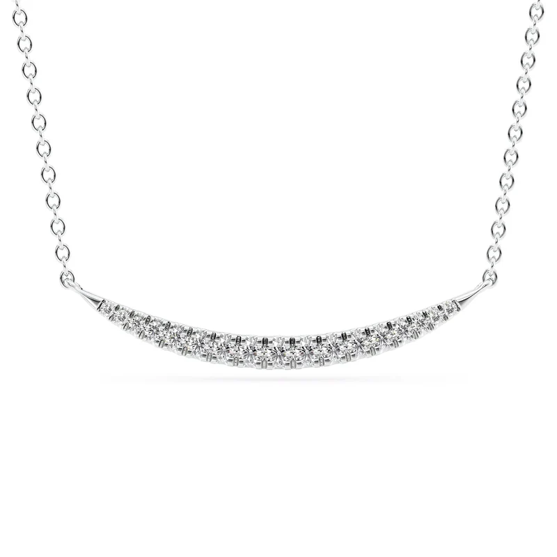 Pave Curved Pendant