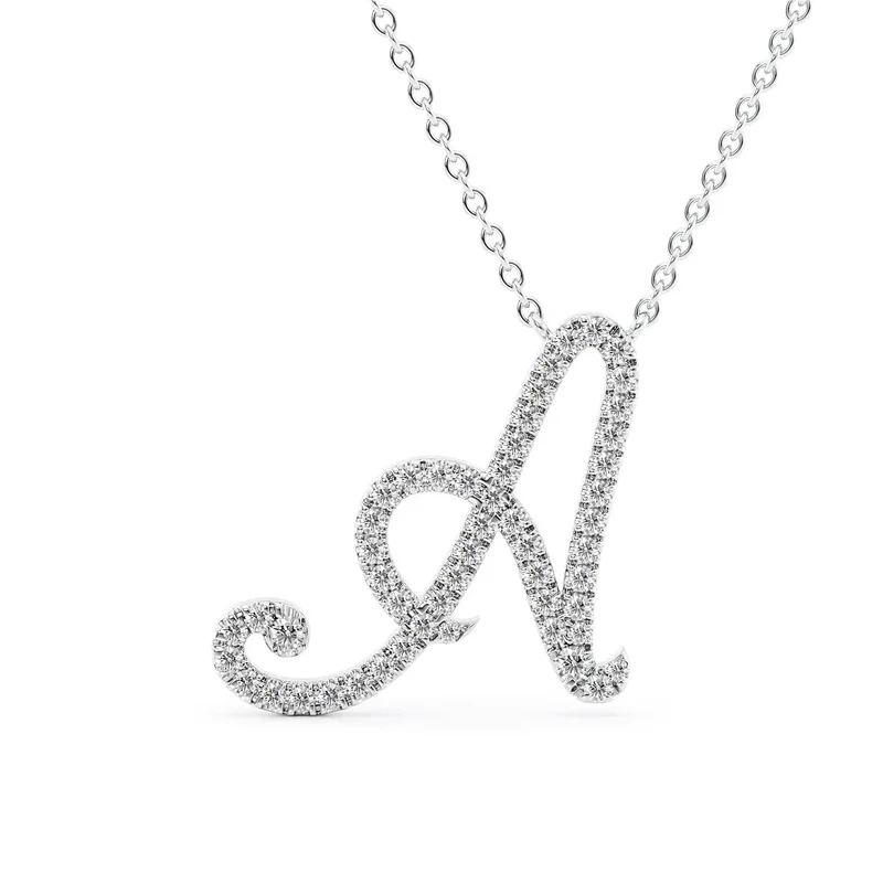 Pave Initial Pendant