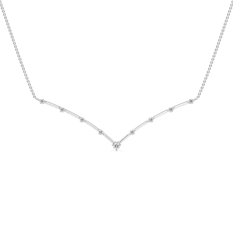 Distance Curved Chevron Pendant