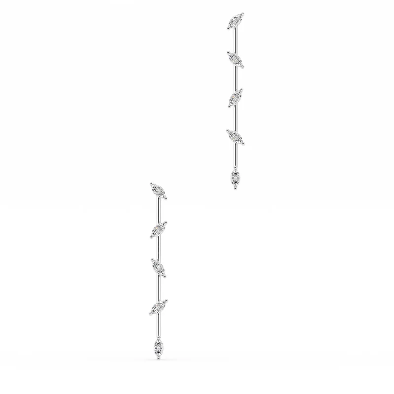 Marquise Distance Dangle Earrings