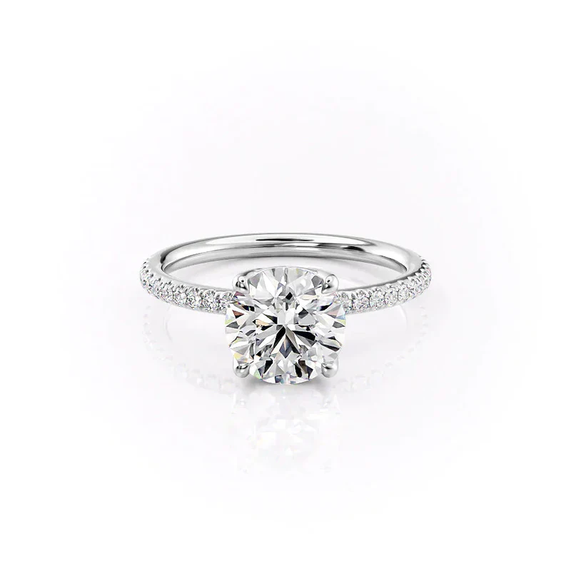 The Pave Alison Set With A 3.0 Carat