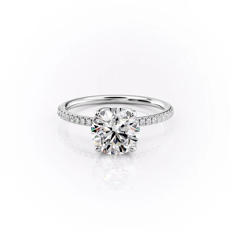 The Pave Lisa Set Moissanite With A 1.0 Carat