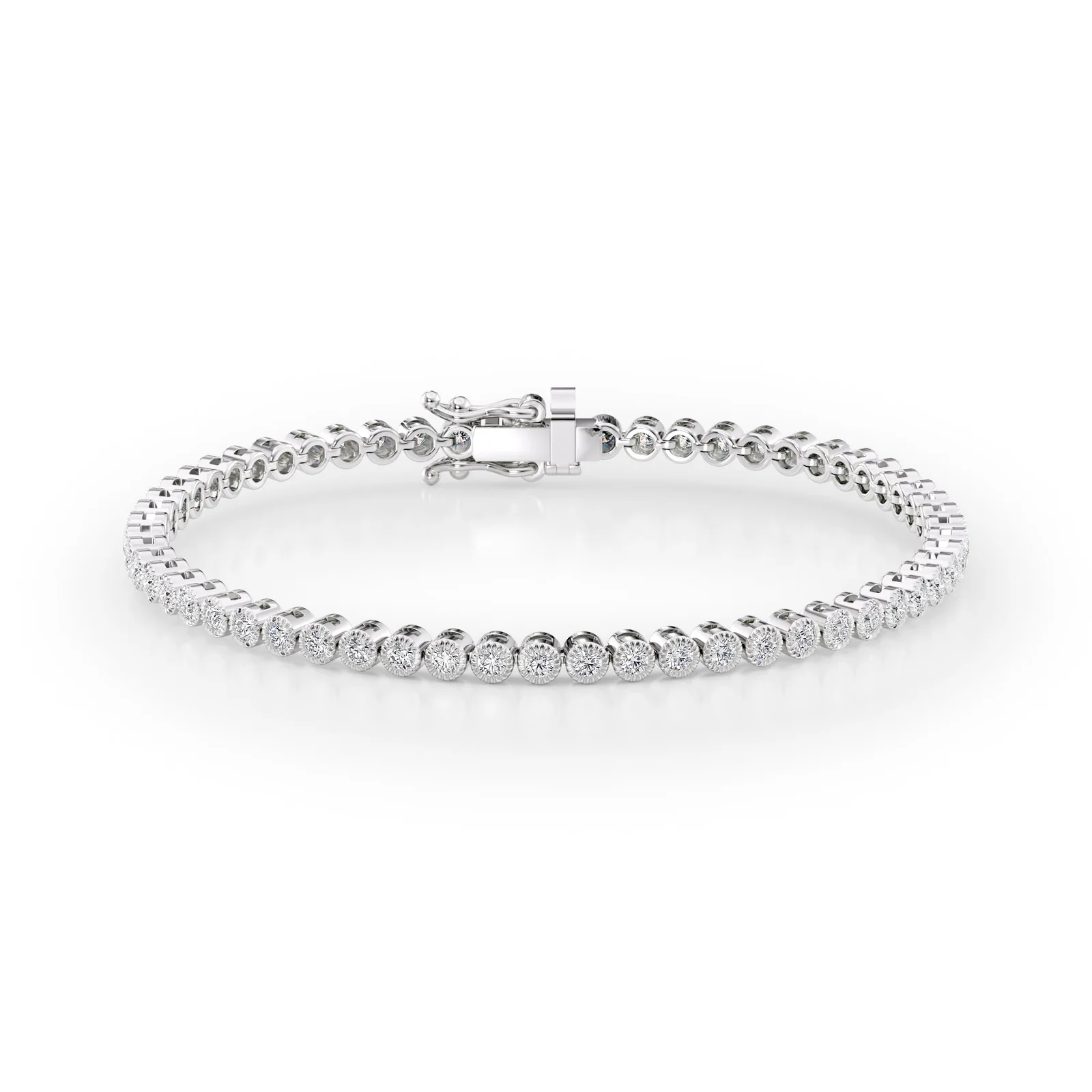 Beaded Bezel Tennis Bracelet