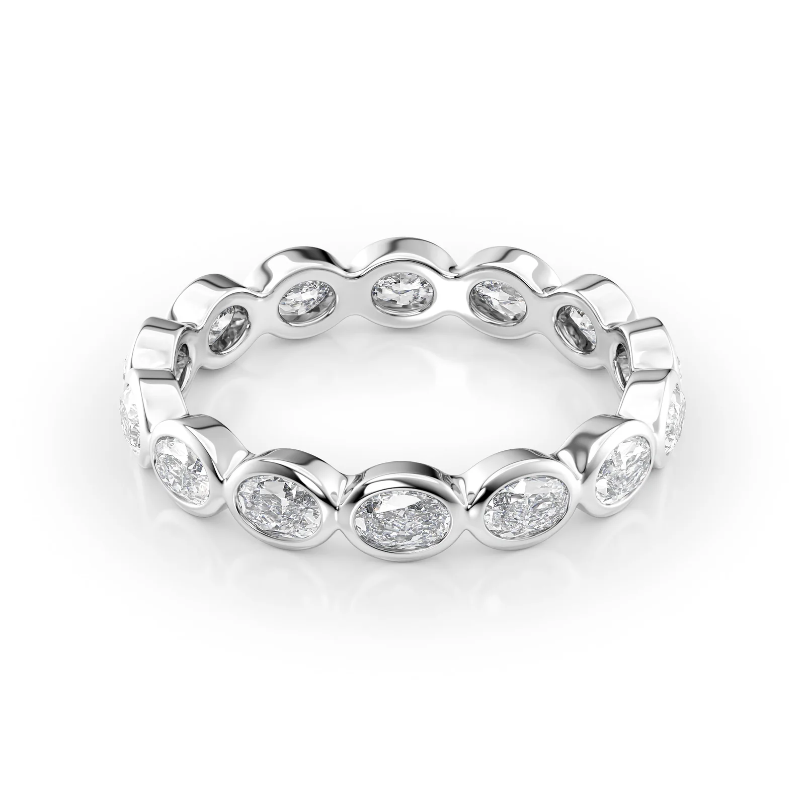 East West Oval Bezel Eternity