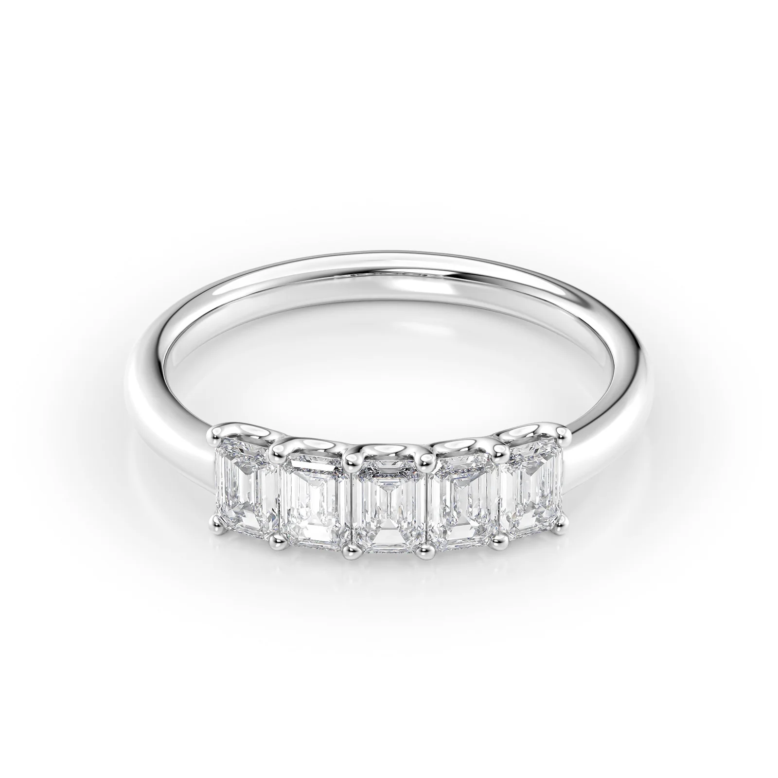 Emerald U Prong Anniversary