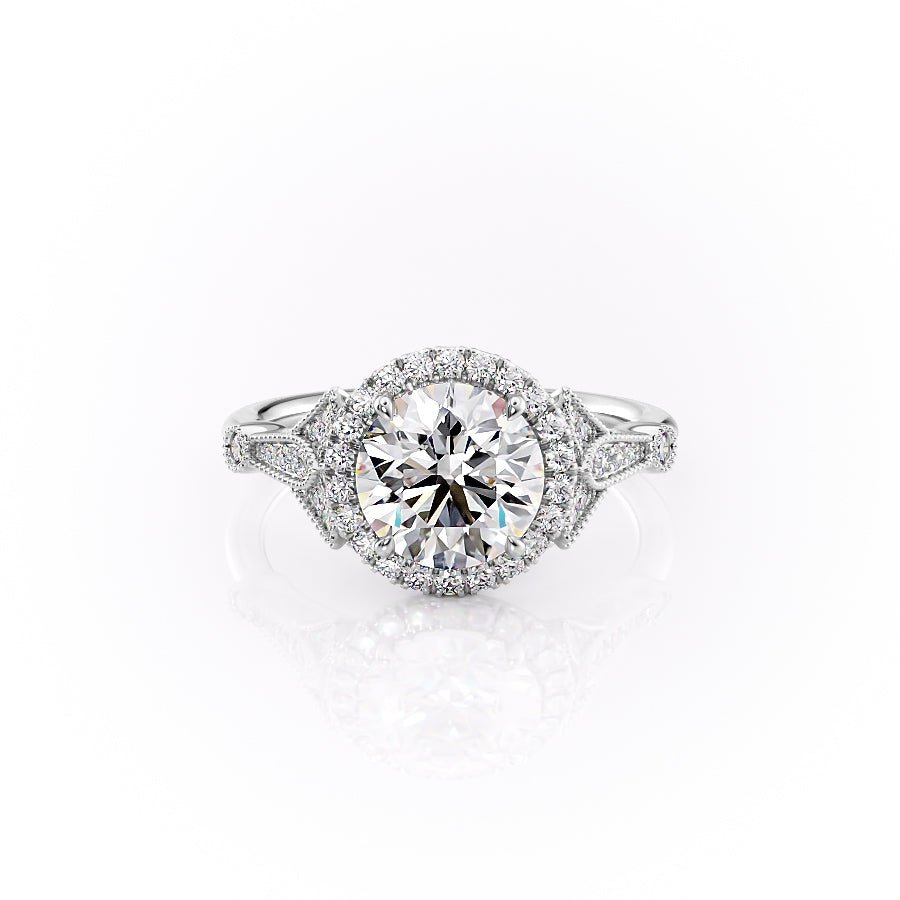 The Halo Stephanie Set Moissanite With A 1.0 Carat