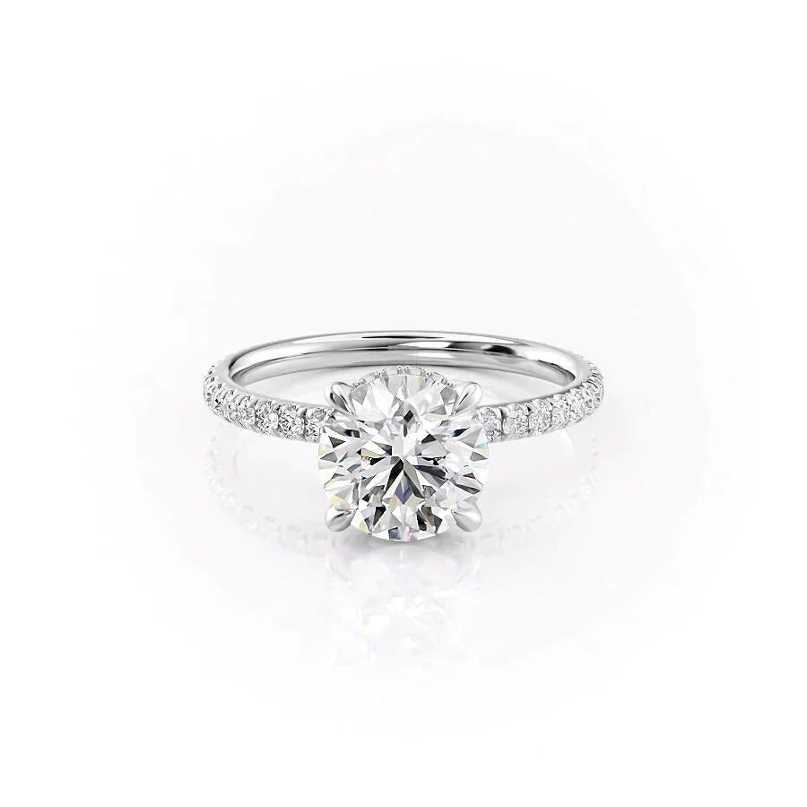 The Alex Set Pave Moissanite With A 1.0 Carat