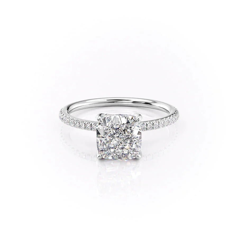 The Pave Petal Kamellie Set With A 1.0 Carat