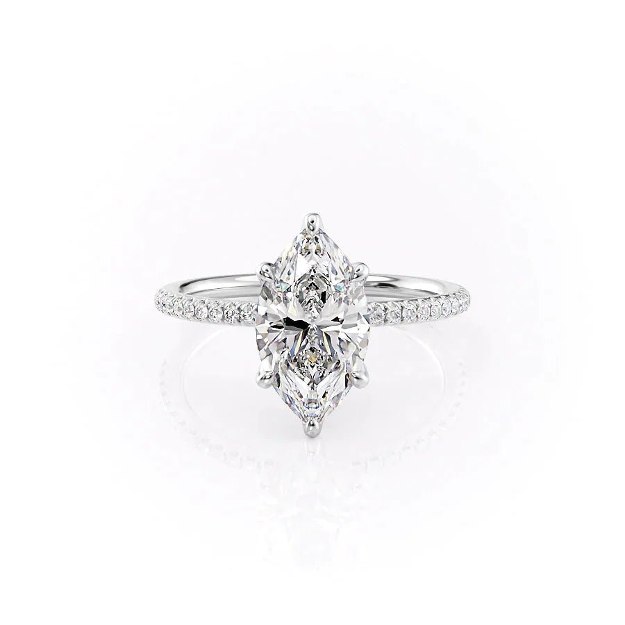 The Pave Petal Kamellie Set With A 1.0 Carat