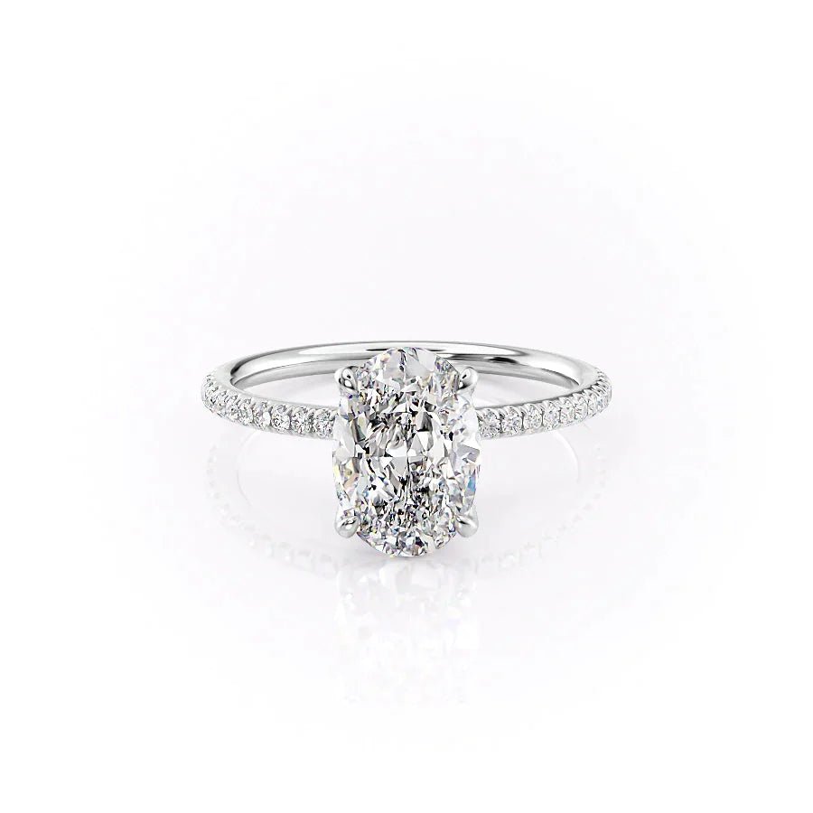 The Pave Petal Kamellie Set With A 1.0 Carat