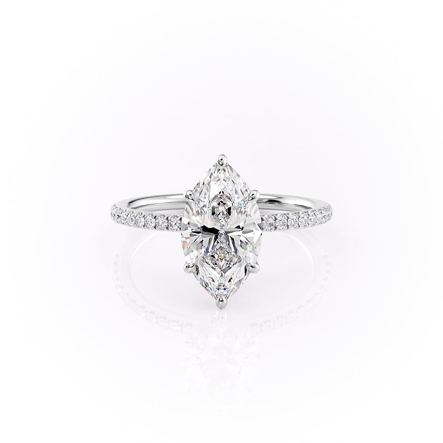 The Pave Luna Set With A 1.0 Carat