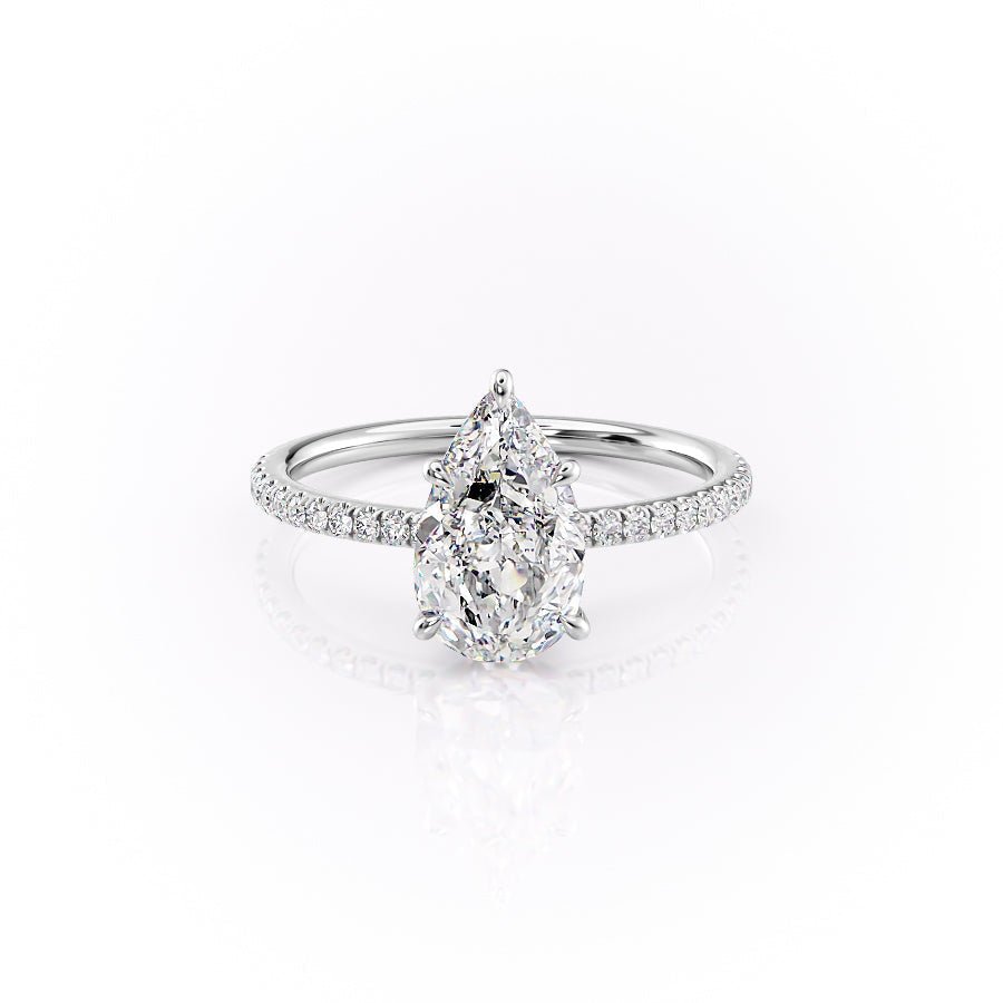 The Pave Luna Set With A 1.0 Carat