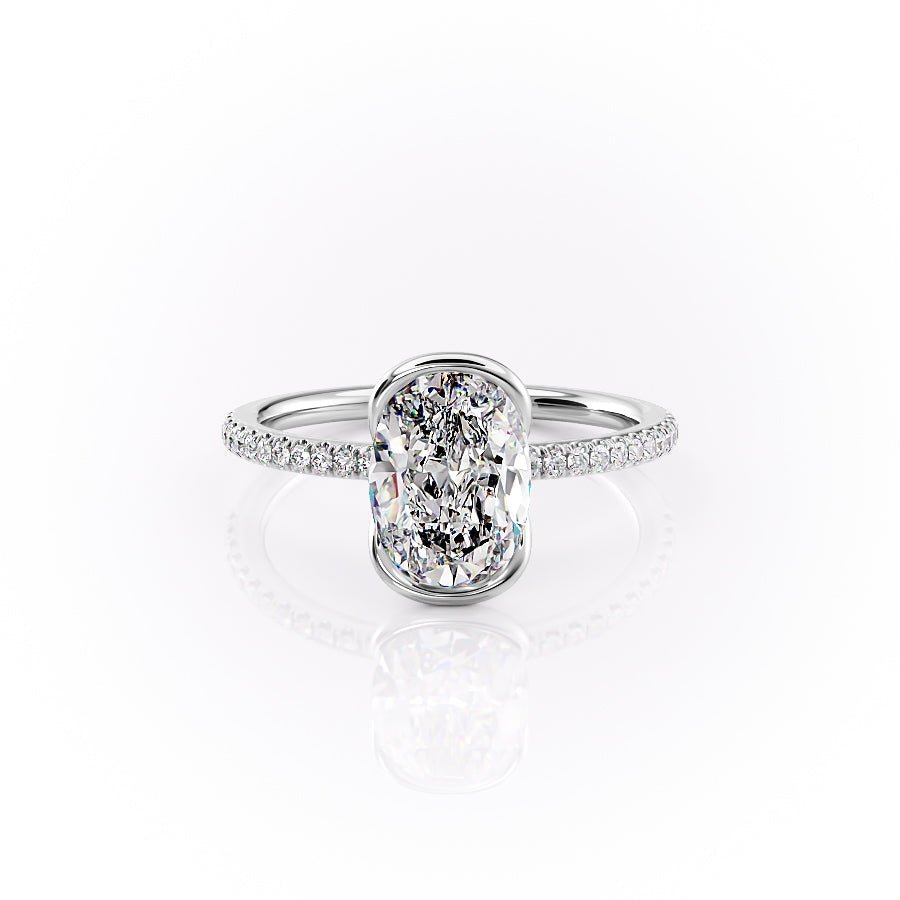 The Pave Eliza Set With A 1.0 Carat