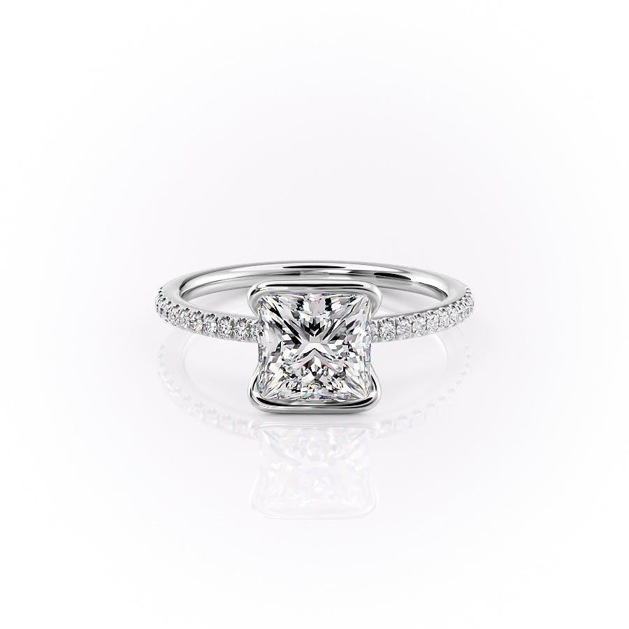 The Pave Eliza Set With A 1.0 Carat