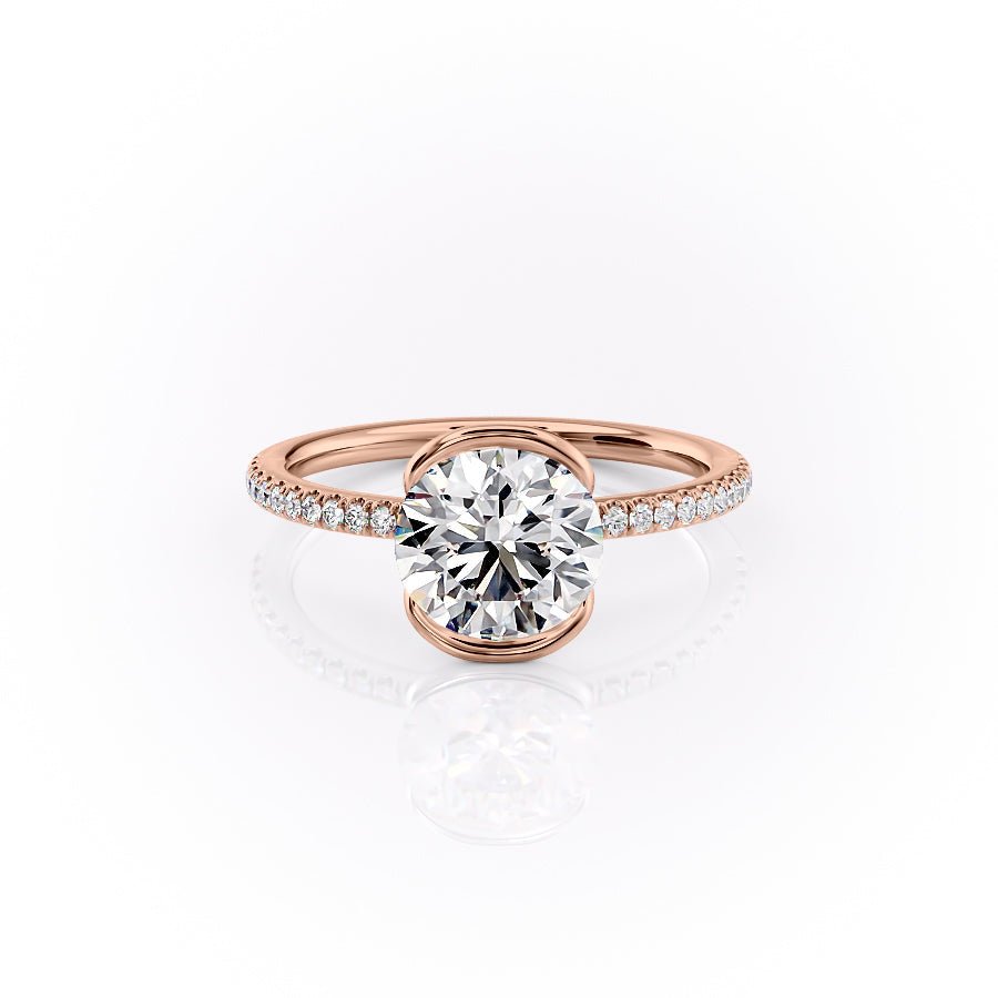 The Pave Eliza Set With A 1.0 Carat
