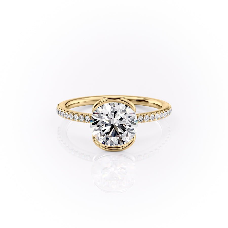 The Pave Eliza Set With A 1.0 Carat